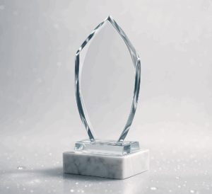 BCWA Trophy – Crystal award representing beauty, dietary supplements & water excellence
