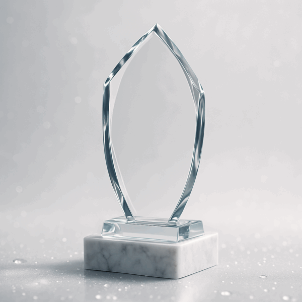 BCWA Trophy – Crystal award representing beauty, dietary supplements & water excellence