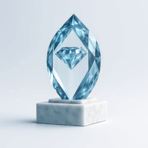 BCWA Trophy – Diamond award representing beauty, dietary supplements & water excellence