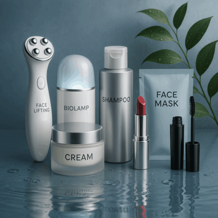 Luxury cosmetic skincare product bottles – BCWA Awards visual branding